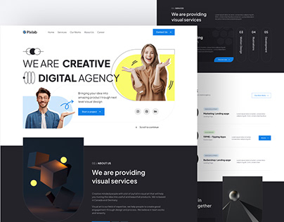 Digital design agency landing page