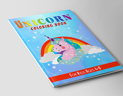 kids, children coloring book cover design for amazon