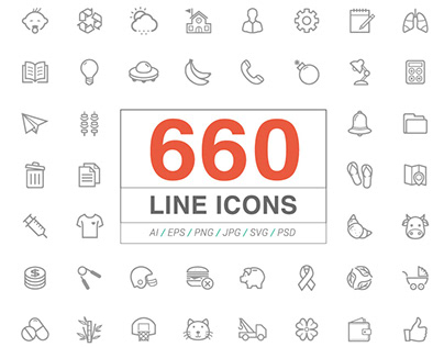 660 Vector Line Icons