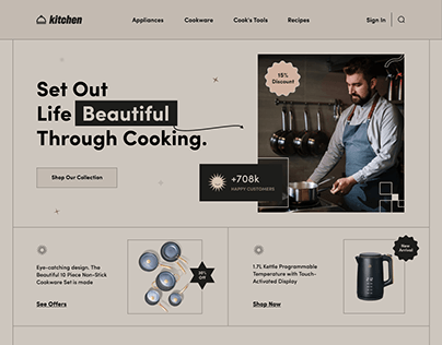 Kitchen Equipment Website design
