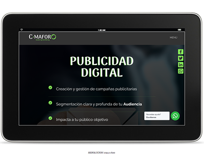 Diseño y desarrollo sitio web CMaforo Saved