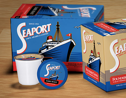 Seaport Coffee K Cup Design