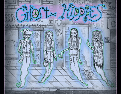 album cover + tape design {Ghost Hippies}