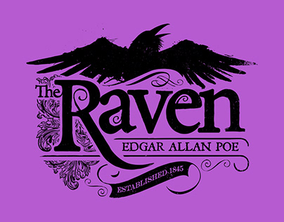 The Raven Edgar Allan Poe t-shirt design
