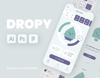 Dropy | App Design | Cycle tracker