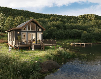Project thumbnail - 3D visualization: Lake Retreat