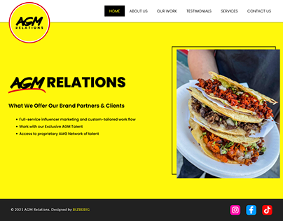Website design for AGM Relations