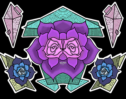 Rose Symmetry Art