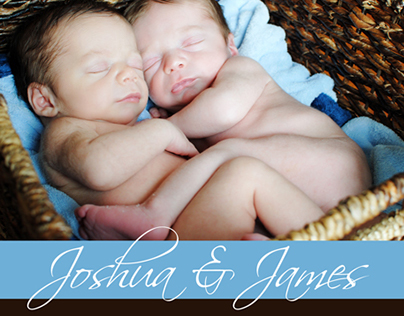 James and Joshua Birth Announcement