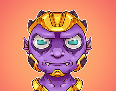 Thanos variants cute cartoon character
