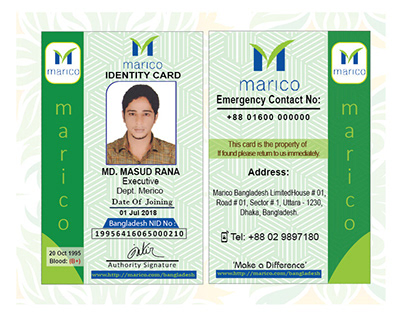 ID Card Branding - Marico Bangladesh