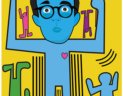 Keith Haring Poster Portrait