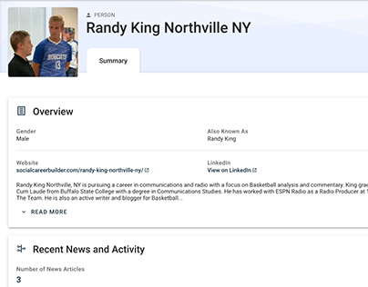 Crunchbase - Randy King Northville NY