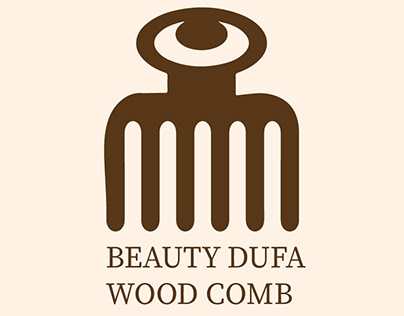 Beauty Dufa wood Comb Logo Designed