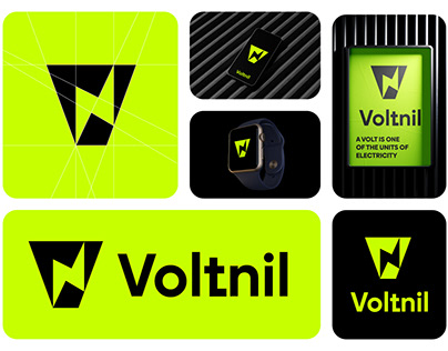 Voltnil logo, logo design, brand identity