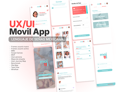 Maitli UX/UI Mobile App Lenguaje de señas Mexicana