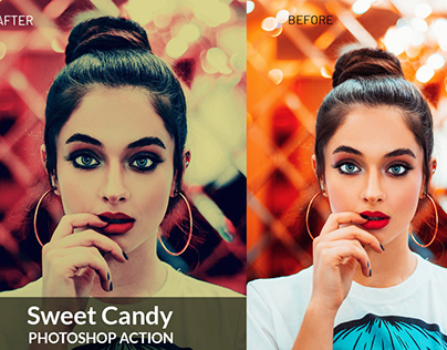 Free Sweet Candy Photoshop Action