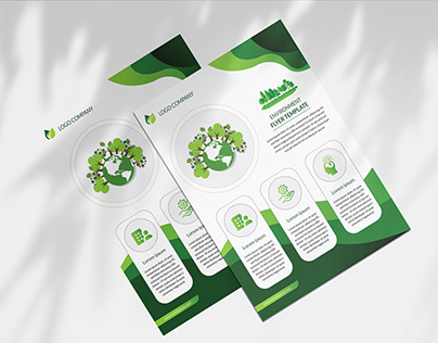 Environment Flyer Graphic & Template Design.