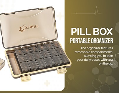 Project thumbnail - A+ Content Design for Pill Box Medicine Organizer
