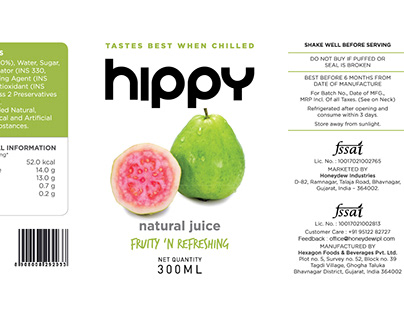 Hippy Juices Lable Design