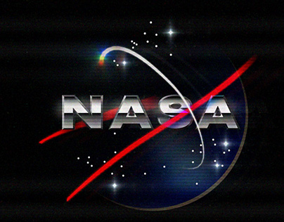 NASA retro-futuristic logo animation