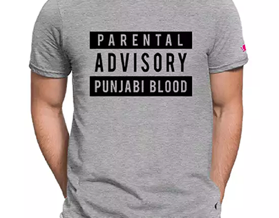 Parental Advisory Punjabi Blood Graphic Printed Tshirt