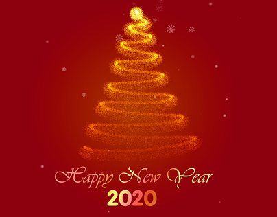 card happy new year 2020