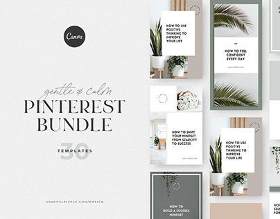 Pinterest Graphics Bundle | Gentle & Calm