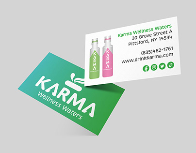 Karma Wellness Waters: Logo, Print, & Web Design
