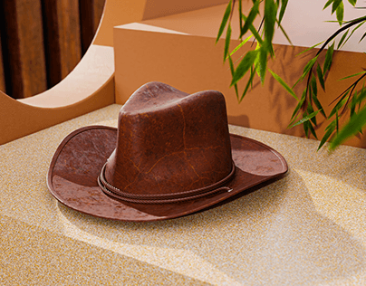 Leather Hat 3D Visualization