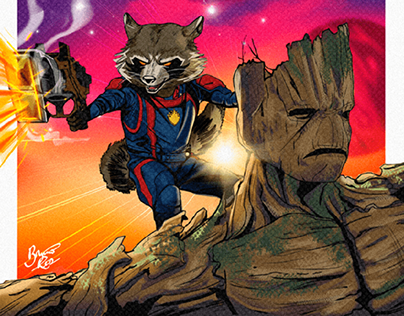 Project thumbnail - Rocket & Groot - Guardiões da Galáxia
