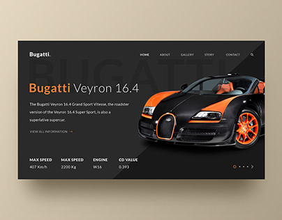 Bugatti Web Page Concept