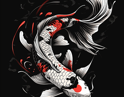 Fish Koi Vector Art PIOTR PAWLIK