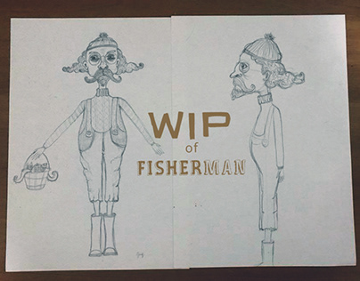 Fisherman - workinprogress of a character - stopmotion