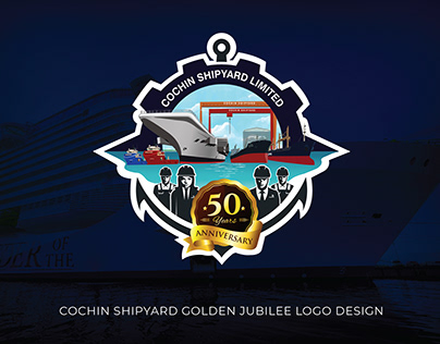 Cochin Shipyard Golden jubilee Logo design
