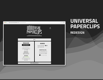 Universal Paperclips redesign