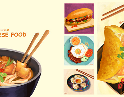 Illustration of Vietnamese Food