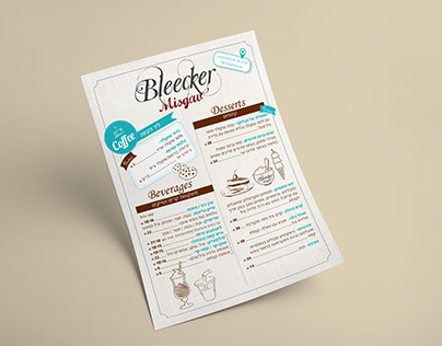 Bleecker menu design / Wrapping paper