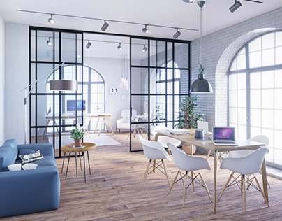 3D visualisation of loft interior and door partitions