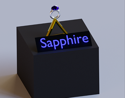 Dark-blue sapphire
