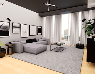 Project thumbnail - Black Ceiling Living Room