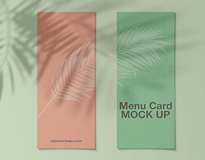 Free Menu Card Mockup