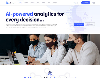 Ai Business Analytics - Website PSD Landing Page
