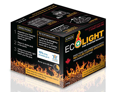 Eco Light Fire Starter Packets Packaging