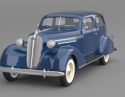 1936 chevrolet standard sedan 2 door 3D model