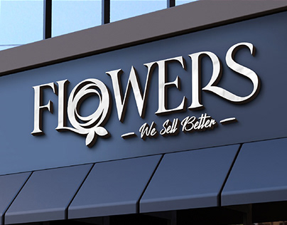 Flowers shop logo Draft version