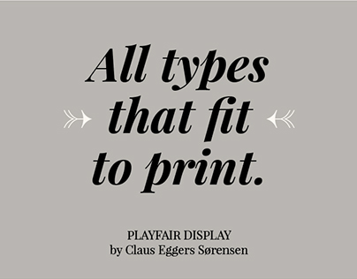 playfair | espécimen tipográfico