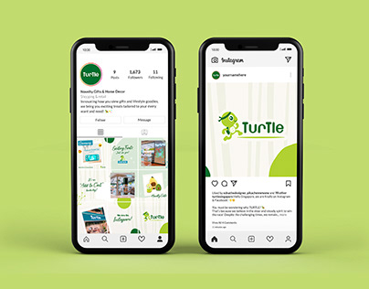 Turtle Social Media Instragram Marketing Posts