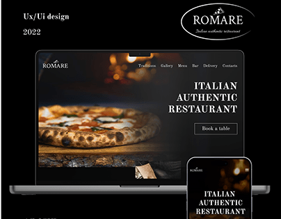 Romare restaurant UX/UI design