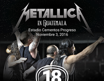 Diseño Publicitario - Concierto Metallica